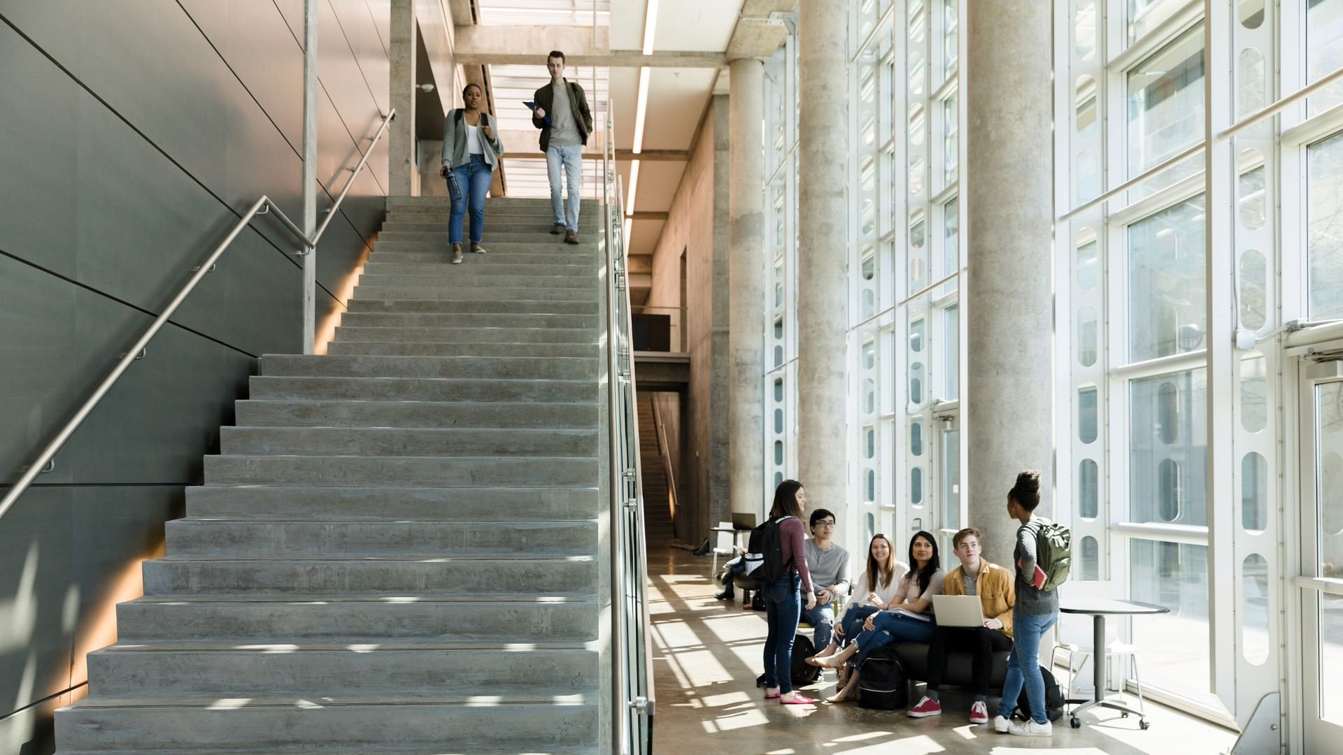 hallway of university building